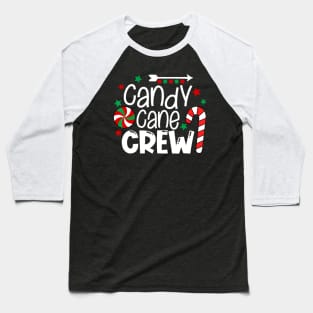 Candy Cane Crew Christmas Xmas Love Candy Boys Girls Kids Baseball T-Shirt